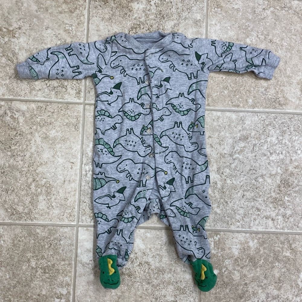 One piece baby boy onesie, Dino print